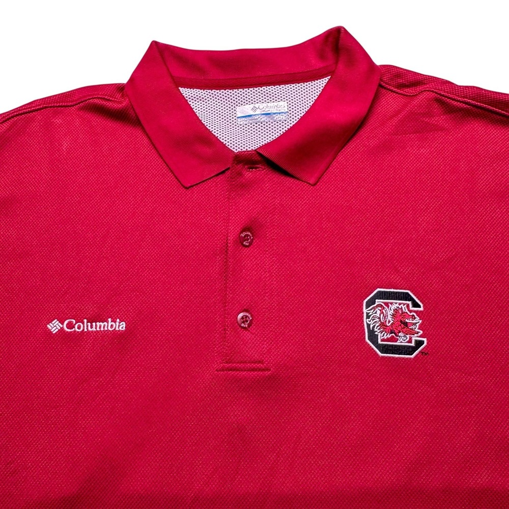 South Carolina Gamecocks Polo Shirt Mens XL Red NCAA‎ Football Columbia PFG Fish